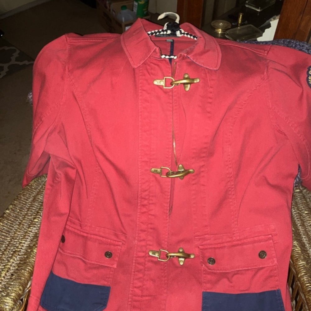 Ralph Lauren Red Fireman’s Jacket with Toggle Closures
